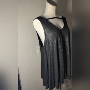 Juicy Couture Black & Silver Flare Tank Medium